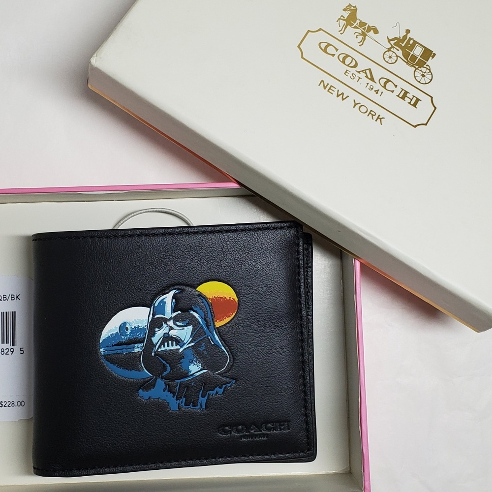 Star Wars X Coach 3-In-1 Wallet With Darth Vader.